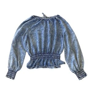 Mark new york denim like blouse